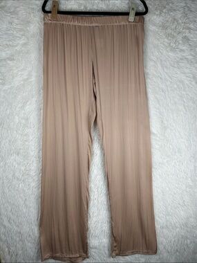 Nouvelle Palm Beach Silk Blend Women's Wide-Leg Pull-On Pants - Beige